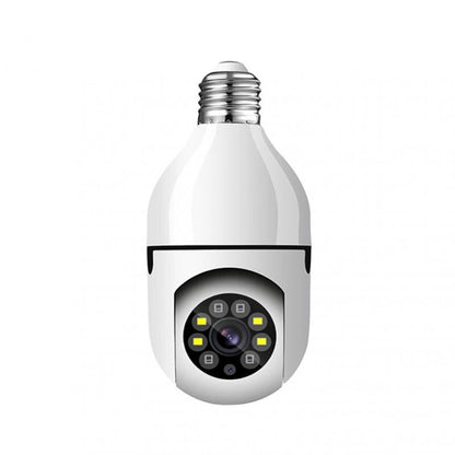 Camera IP HD Smart-Bulb, cu Senzor PIR 90 De grade, Slot Card SD, Rotație 355°, Viziune Nocturna, Aplicatie Mobila