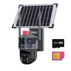Camera de Supraveghere Exterior Solara 4G, 3 Lentile, 9MP, Night Vision Color, Detectare Umana AI, IP66, Card 32GB inclus