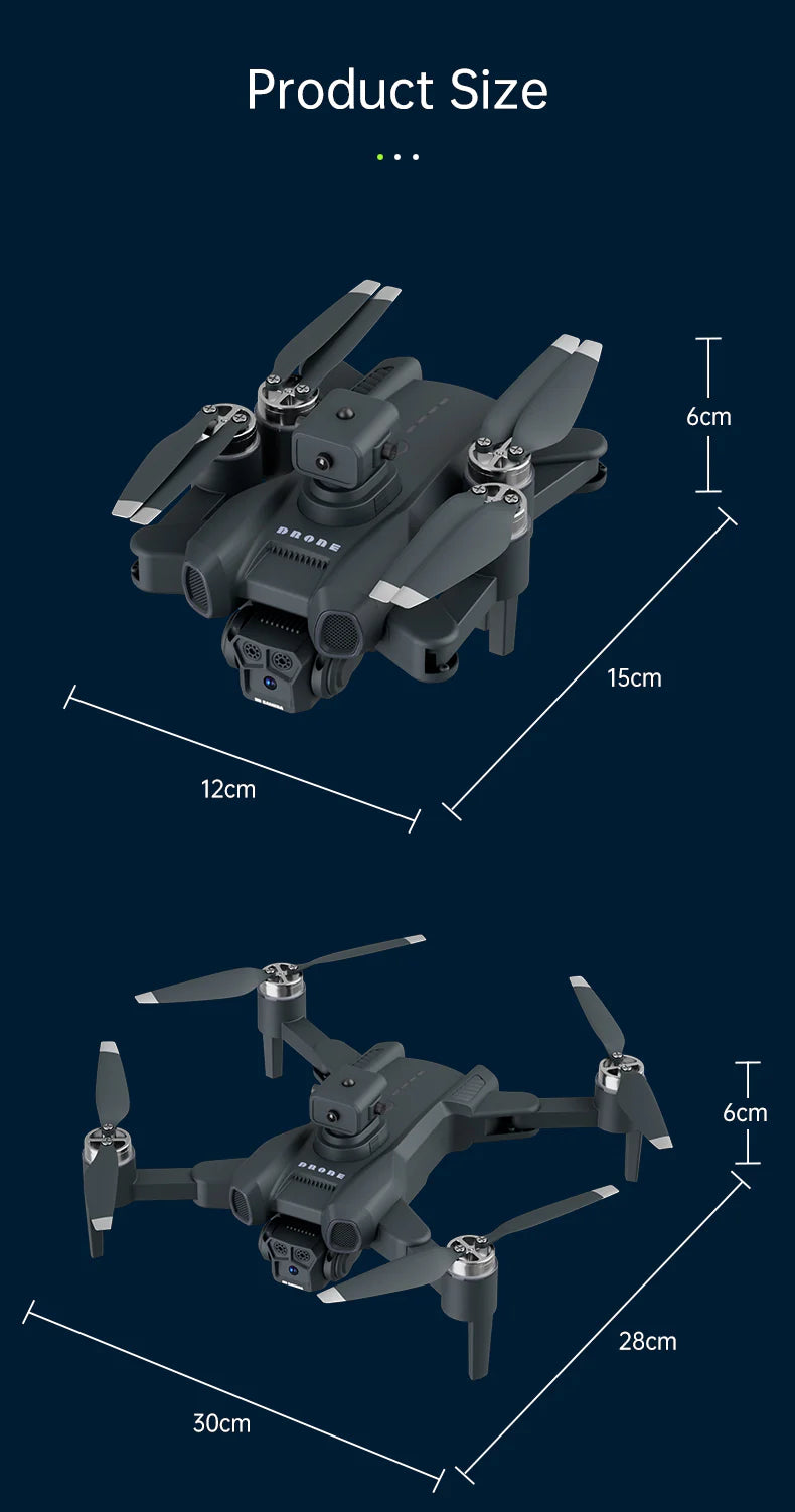 Drona JJRC H117 cu Lumini Schimbatoare, Pozitionare prin Flux Optic, Camera Duala HD,  Control APP - 2 Baterii, Negru
