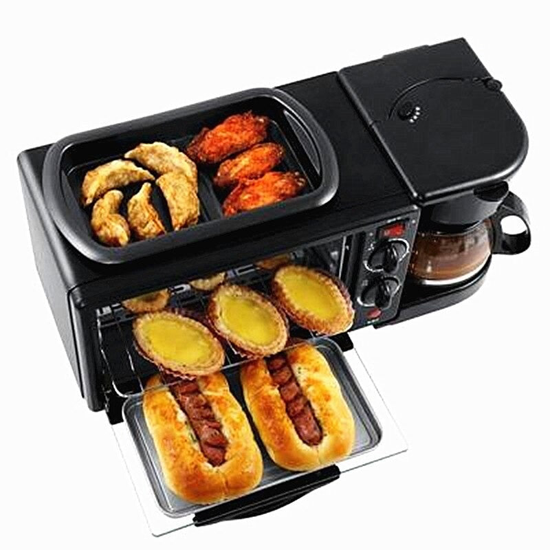 Aparat pentru Mic Dejun, Morning-Station 3in1, Cuptor, Grill si Filtru Cafea