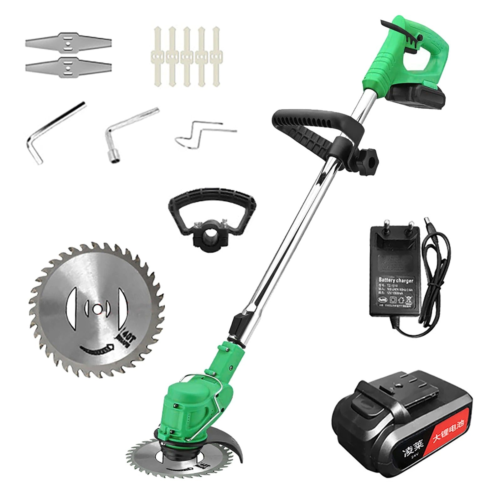 Motocoasa Cu 2 Acumulatori 48V, Autonomie 4 Ore, 4000 MAH Si Putere 800W