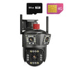 Camera Tripla 4G/LAN 6K 12MP, Zoom Digital 8X, AI Motion Detection, Night Vision, PTZ 355°/90°, IP66, Card 64GB Inclus