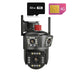 Camera Tripla 4G/LAN 6K 12MP, Zoom Digital 8X, AI Motion Detection, Night Vision, PTZ 355°/90°, IP66, Card 32GB Inclus