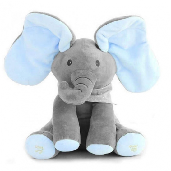 Elefant Interactiv din Plus - Jucarie vorbitoare, cantatoare si cu urechi ce se misca