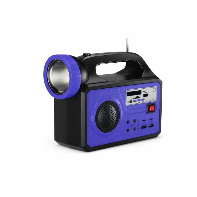 Generator Solar Jortan T08 - Powerbank 25000mAh, Panou 5W, 3 Becuri LED, Radio FM, Bluetooth