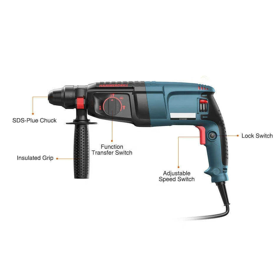SET Ciocan-Rotopercutor Leihmann – 800W, Multifunctional cu Valiza de Transport