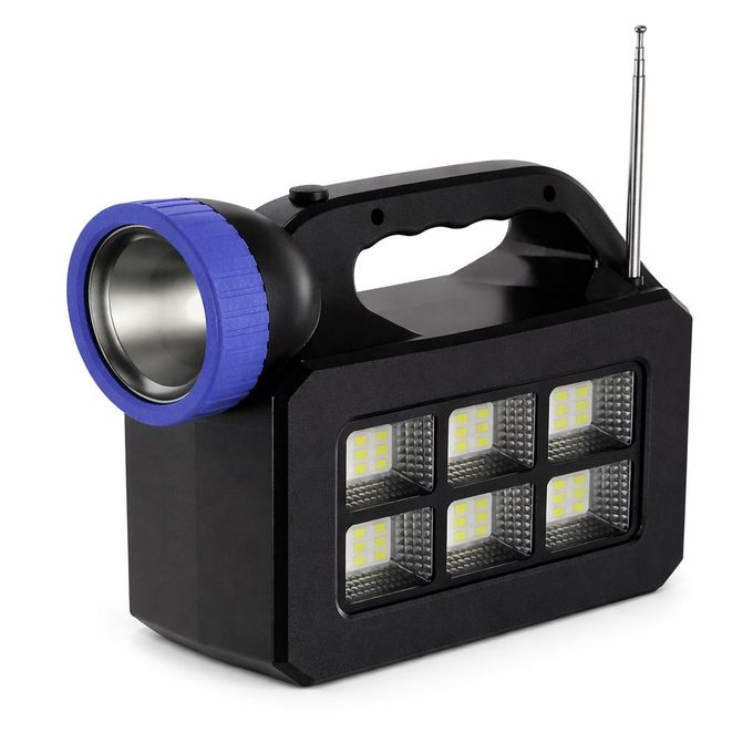 Generator Solar Jortan T08 - Powerbank 25000mAh, Panou 5W, 3 Becuri LED, Radio FM, Bluetooth