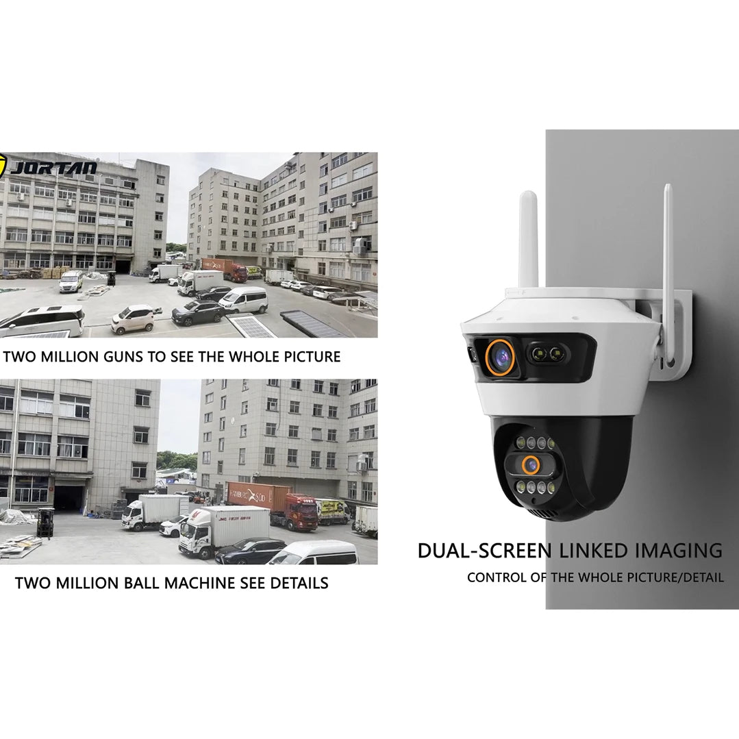 Set 2 Camere Duble Jortan 4 - Rezolutie 6MP, Rezistenta IP66, Conectivitate WiFi/LAN, pentru Exterior