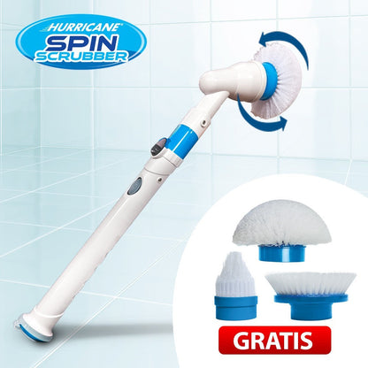 Mop Rotativ Electric, Hurricane Spin Scrubber, pentru Multiple Suprafete, 3 capete incluse