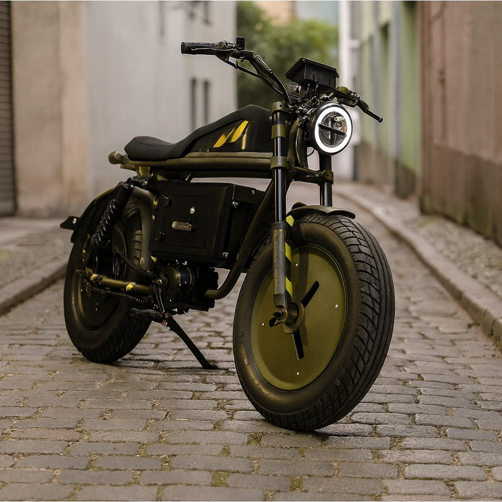 Motocicleta Electrica, Motor 750W , baterie Li-Ion 48V 15Ah, Autonomie 60-80 KM, Anvelope 20x4.0”, 7 viteze