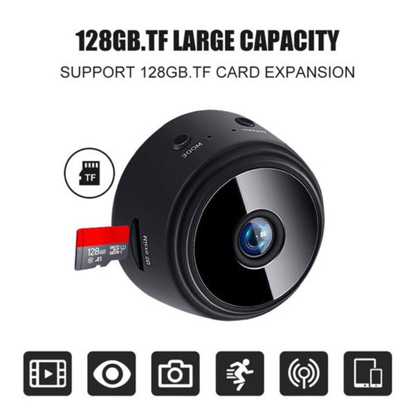 Camera HD WiFi - Suport Card 128GB, 1920*1080P, Compacta cu Vizualizare Live, Vedere Nocturna