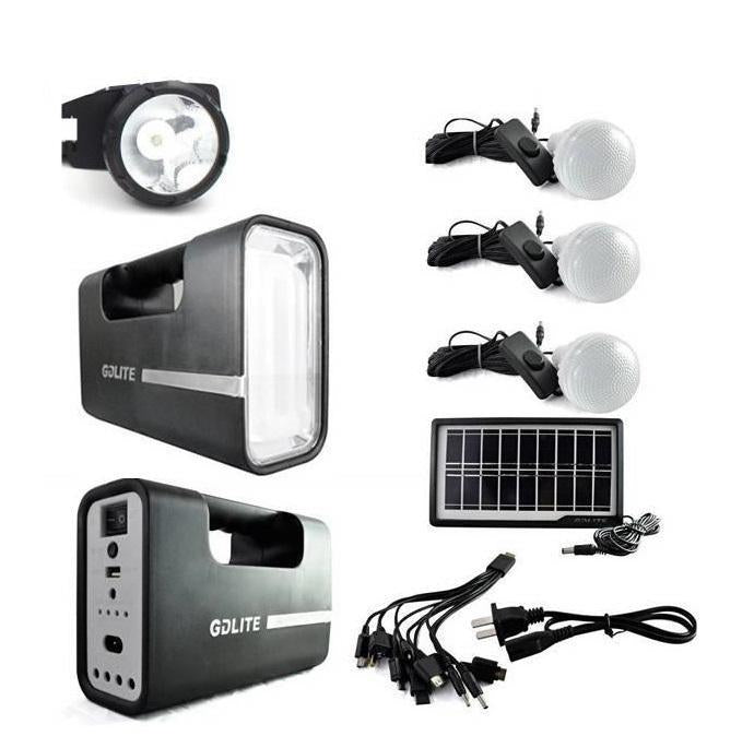 Kit Iluminare 3 becuri LED, cu incarcare solara, Camping GDlite One