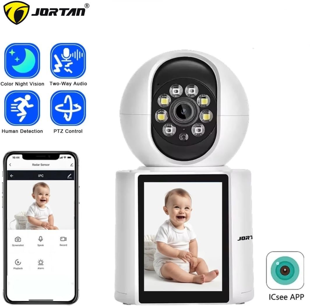 Camera Smart Jortan JT-9291 Pro - 3MP, Detectare Miscare, Night Vision, Apeluri Video, Panoramare 355°