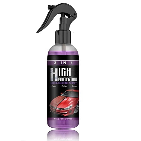 Set 3x Spray de Acoperire Rapida, 3 in 1 cu Protectie Inalta: Curata, Lustruieste, Repara, 100ml