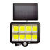 Lampa Solara 100W LED COB, 500lm Luminozitate - Senzor Miscare 5-8m + Panou Solar 130x115mm, IP65 Waterproof