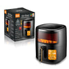Friteuza cu Aer Cald - Air Fryer RAF- 6L, Control Tactil, cu functie AirCrisp, 1500W, Negru