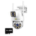 Camera Jortan Dual PTZ 9697QJ, 6MP UHD, Color Noaptea, LAN/Wireless, IP66, Card 64GB inclus