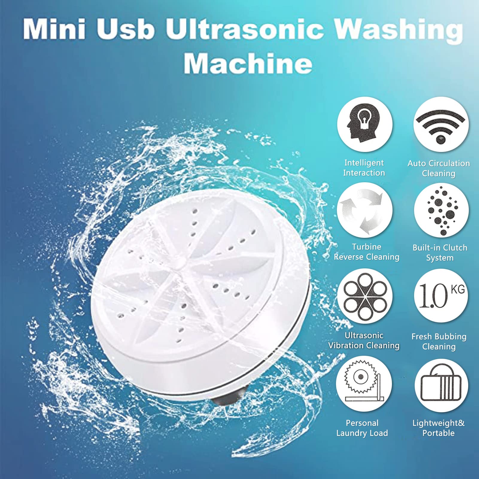 Mini Masina de Spalat, Portabila cu USB, TurboWash