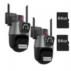 SET 2x Jortan Camere Duale JT-9687 PRO, 6MP WiFi/LAN, Night Vision Color + 2x Carduri 64GB