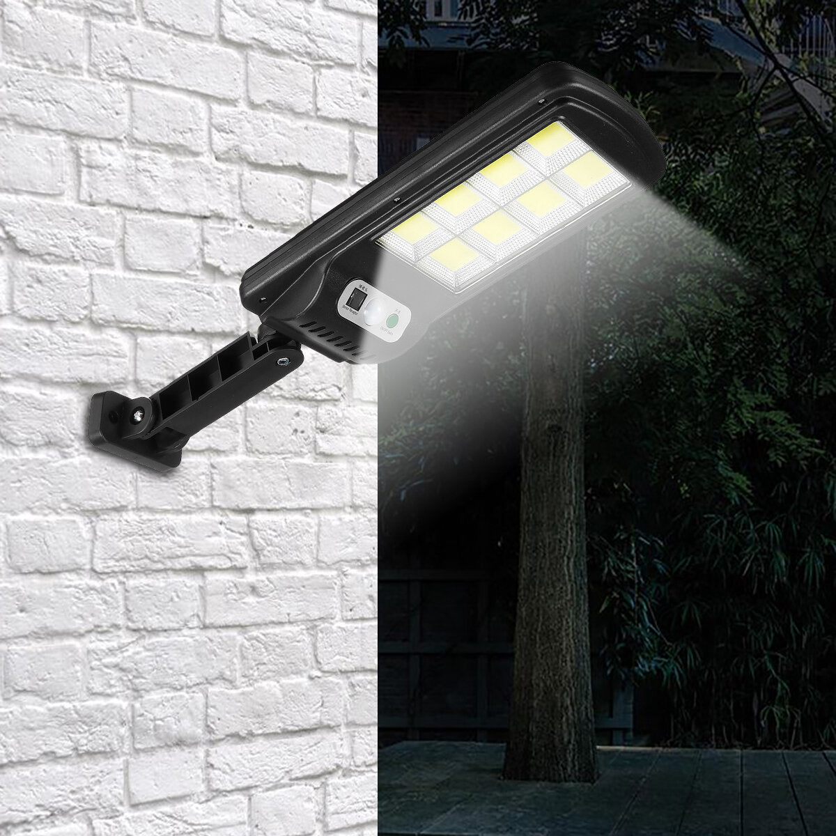 Lampa cu Incarcare Solara, Jortan 100W, 160 LED-uri COB, Telecomanda si Senzor de miscare