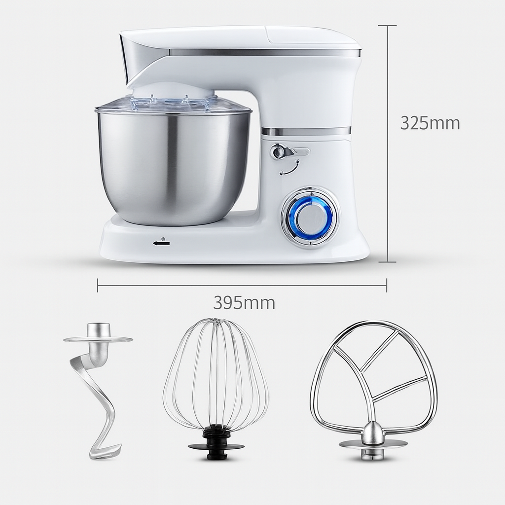 Mixer Planetar Hoffmans HM-8088, 1500W, Bol Inox 8L, 3 Accesorii