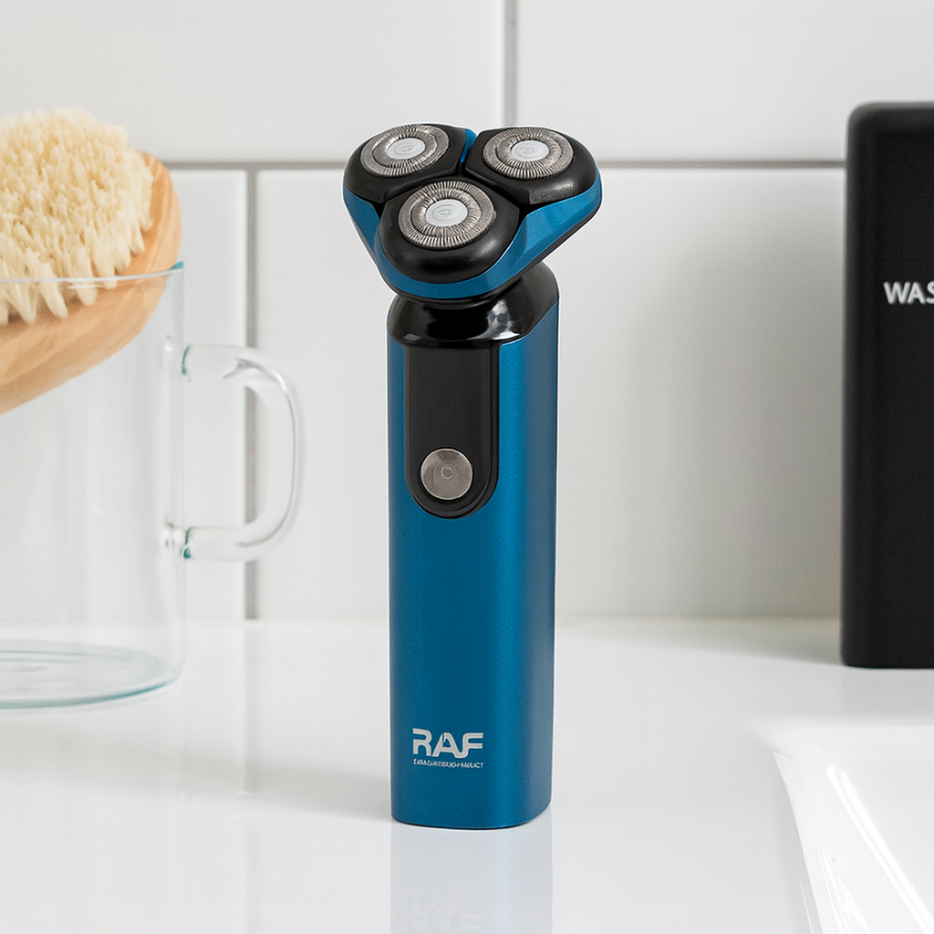 Aparat de Ras Electric RAF R.4017 – Design Portabil si Rezistent la Apa, Tehnologie cu Trei Lame