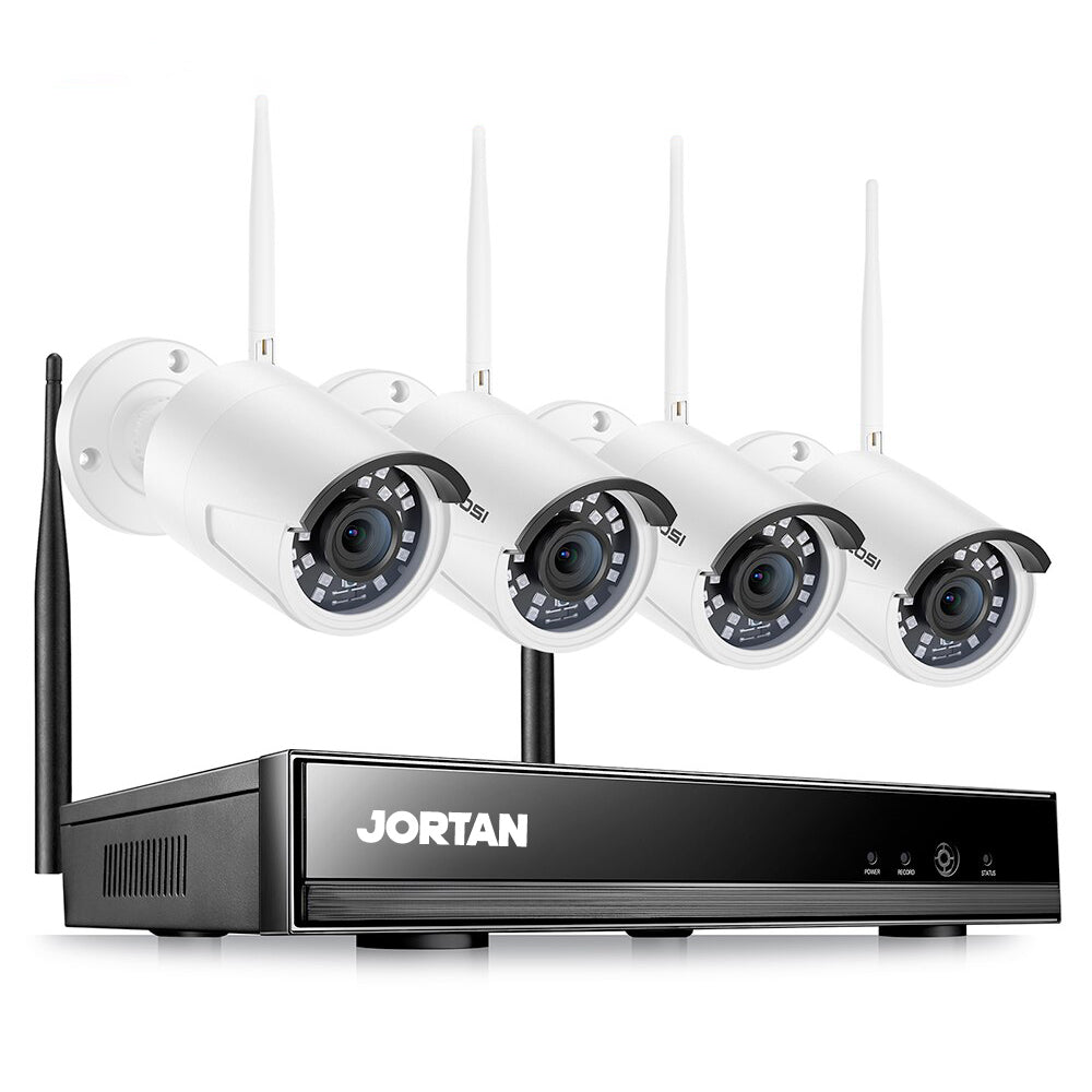 Sistem de Securitate CCTV Wireless -  Inregistrare Detectare Miscare, 4 Camere HD