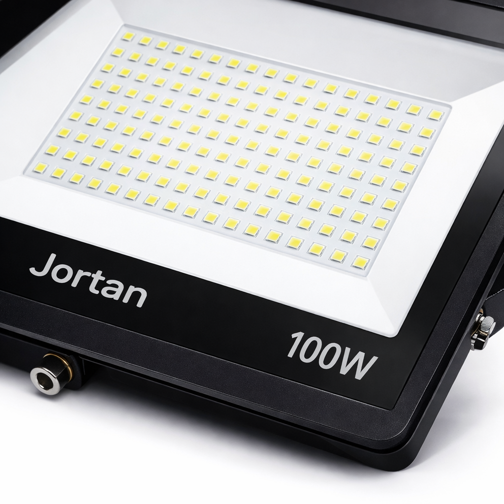 Set 3 Proiectoare LED 100W Jortan, 5000 Lumeni - Aluminiu Premium, Diamond White, Exterior-Interior 220V