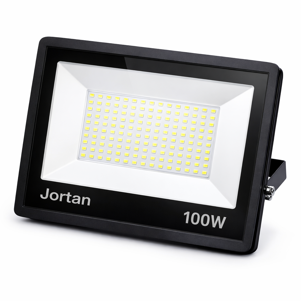 Set 3 Proiectoare LED 100W Jortan, 5000 Lumeni - Aluminiu Premium, Diamond White, Exterior-Interior 220V