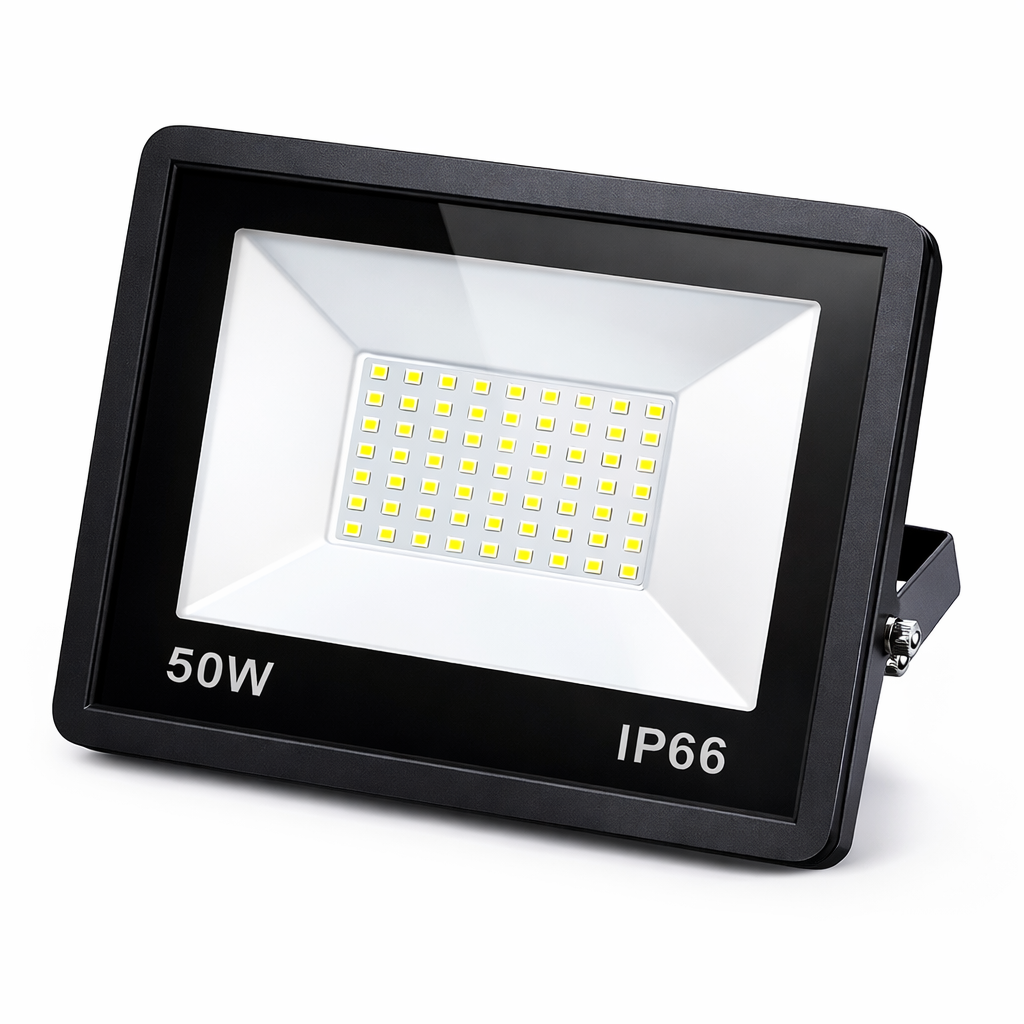 Set 5x Proiectoare LED 50W Jortan, 3000 Lumeni - Aluminiu Premium, Alb Rece Diamond White + Sticla Rezistenta
