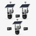 SET 3x Camere Supraveghere WiFi Duble, 8MP cu Panou Solar, 3x Card SD 32GB Inclus, IP66, Visuron