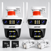 Set 2x Camere Supraveghere Jortan Dual WiFi 12MP, 4 Lentile PTZ 360, IP66 + 2x Card 32GB Cadou + 2x Cablu 5M Cadou
