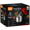 Mixer cu Bol de Inox 2L RAF - de mana si masa, Putere 250W. 7 Trepte Viteza, Accesorii Complete