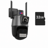 Jortan Camera Duala JT-9687 PRO, 6MP, Vedere Nocturna Color, WiFi/LAN+ Card MicroSD 32GB