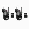 SET 2x Jortan Camere Duale JT-9687 PRO, 6MP WiFi/LAN, Night Vision Color + 2x Carduri 32GB