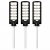 Set 3x Lampi Solare LED 300W Jortan – 6 Cadrane LED, Baterie 24000mAh, IP65 + 3x Picioare metalice