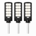 Set 3x Lampi Solare LED 250W Jortan – 5 Cadrane LED, Baterie 24000mAh, IP65 + 3x Picioare metalice
