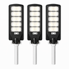 Set 3x Lampi Solare LED 250W Jortan – 5 Cadrane LED, Baterie 24000mAh, IP65 + 3x Picioare metalice
