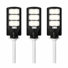 Set 3x Lampi Solare LED 150W Jortan – 3 Cadrane LED, Baterie 12000mAh, IP65 + 3x Picioare metalice