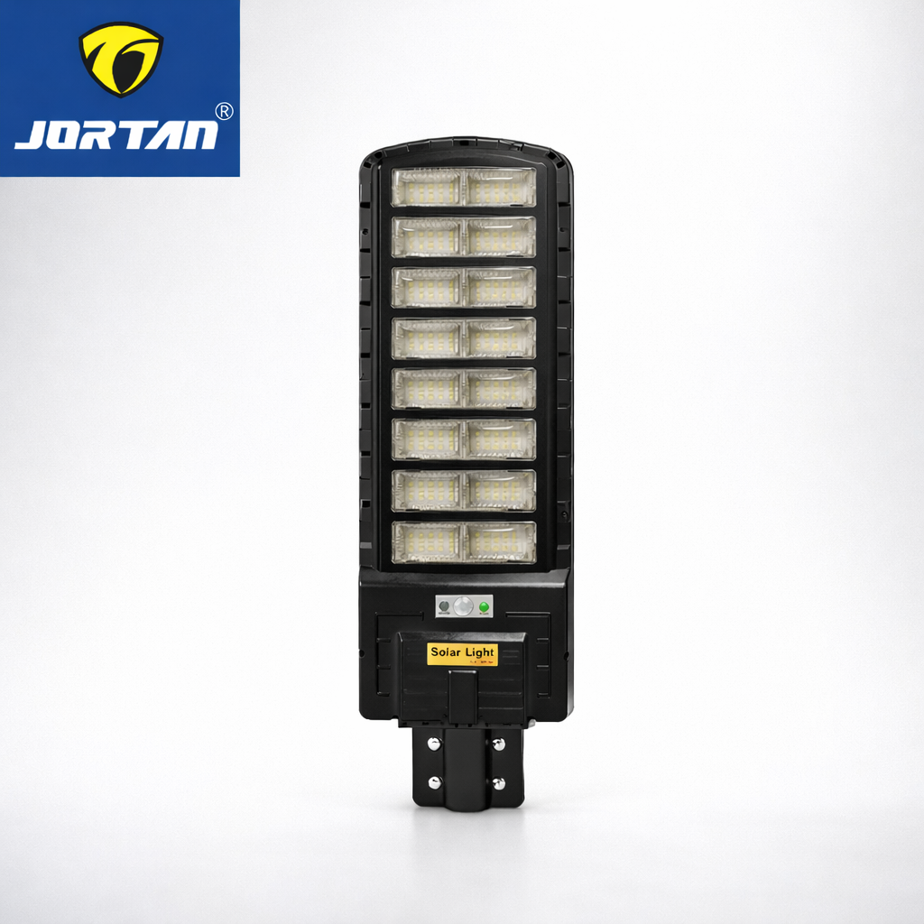 Set 3 Lampi Solare Stradale JORTAN 800W - Iluminat Exterior cu Panou Solar, Telecomanda + 3x Suport Metalic