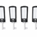 Set 4x Lampi Solare Stradale JORTAN 800W - 1900lm, 800 LED, Autonomie 14h, IP65 + 4x Suport Metalic