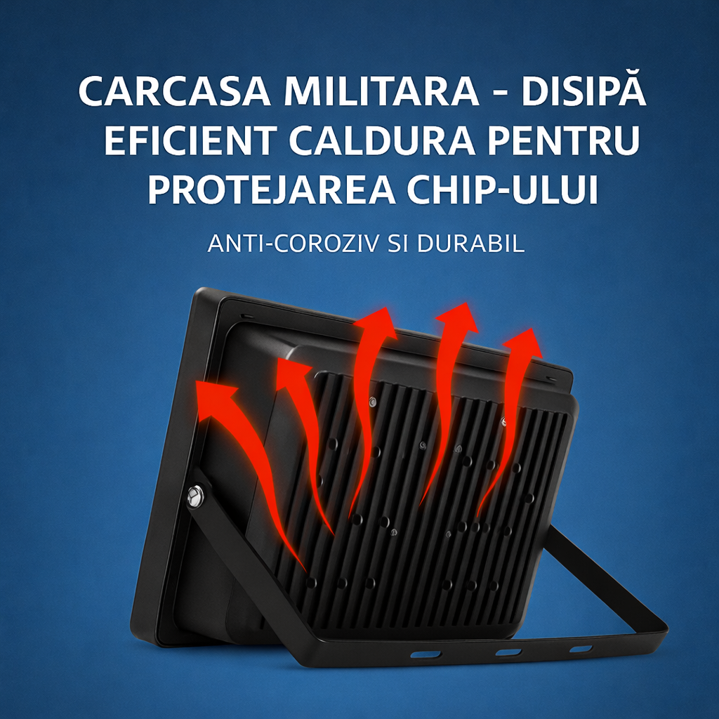 Proiectoare Solare Jortan Exterior LED - de la 50W, la 600W - Panou Inclus, Telecomanda, IP65 Autonomie 12-14h