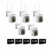 Set 5x Camere de Securitate, WiFi JT-8161QJ - 1080P, Viziune Nocturna 30M, cu 5x Card 32GB incluse
