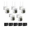 Set 5x Camere de Securitate, WiFi JT-8161QJ - 1080P, Viziune Nocturna 30M, cu 5x Card 32GB incluse