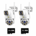 Set 2 Camere Wi-Fi/LAN Jortan 9697QJ, 6MP, Vizualizare Color Noaptea, PTZ, 2 Carduri 32GB Incluse