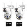 Set 2 Camere Wi-Fi/LAN Jortan 9697QJ, 6MP, Vizualizare Color Noaptea, PTZ, 2 Carduri 32GB Incluse