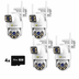 Set 4 Camere Supraveghere Wi-Fi/LAN Jortan 9697QJ, Color Noaptea, 6MP, PTZ, 4x Carduri microSD 32GB Incluse