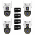Set 4 Camere de Securitate Jortan - 6MP Full HD 4K, Viziune Nocturna Avansata, 4 Carduri de 32GB