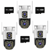 Set 3 Camere de Supraveghere Jortan 6MP 4K - Duble WiFi/LAN - Alarma Integrata, 3x Carduri de 32GB incluse