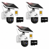 Set 3x Camere Solare 4G Dasgut,  Senzor de miscare, Night Visual, cu Slot SIM,  3 Carduri 32GB Incluse